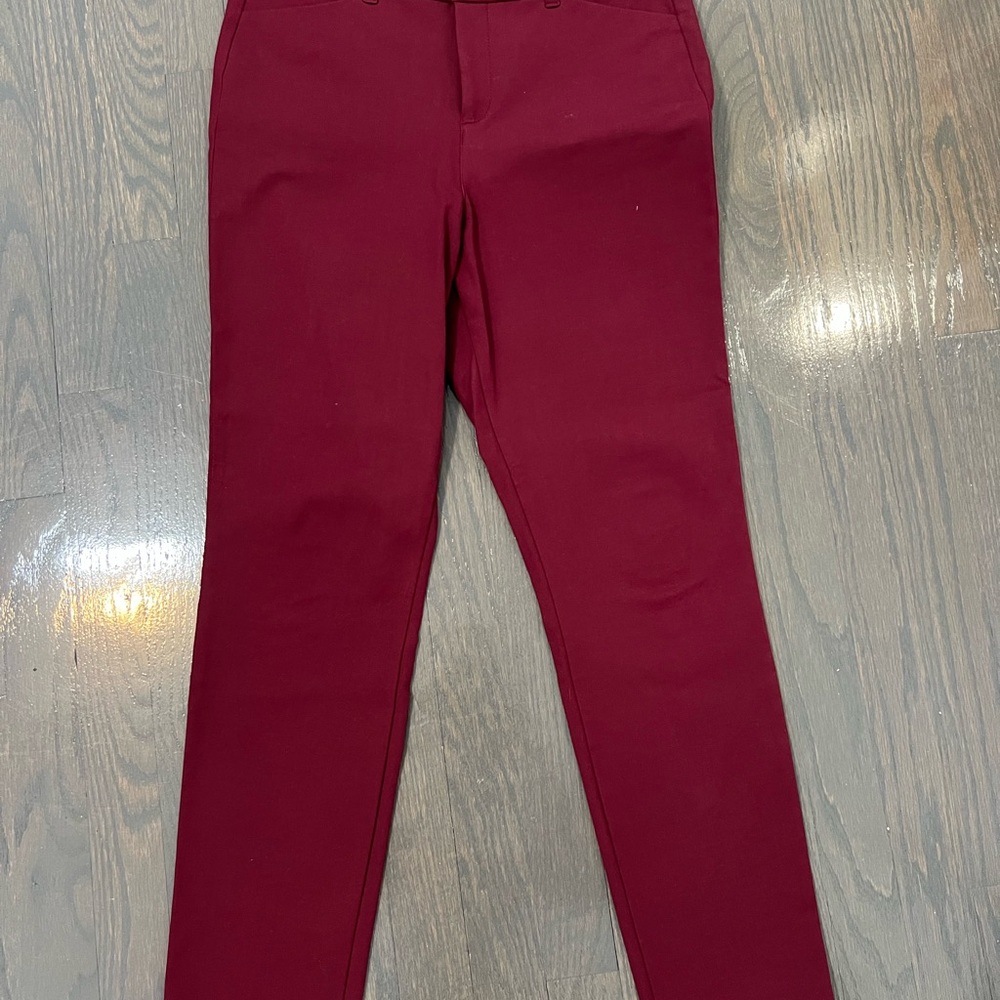 Old Navy Maroon High-Rise Pixie Pants